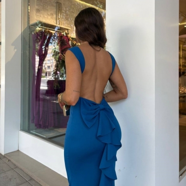 PREVENTA VESTIDO SIRENA LAZO PETRÓLEO