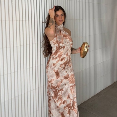 VESTIDO LARGO MARMOLADO