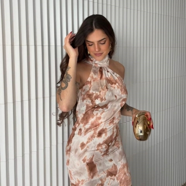 VESTIDO LARGO MARMOLADO