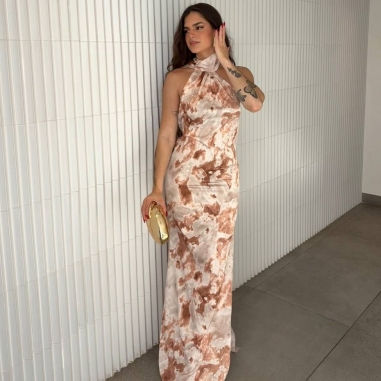 VESTIDO LARGO MARMOLADO