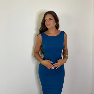 PREVENTA VESTIDO SIRENA LAZO PETRÓLEO