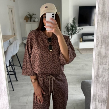 CONJUNTO ANIMAL PRINT CHOCO