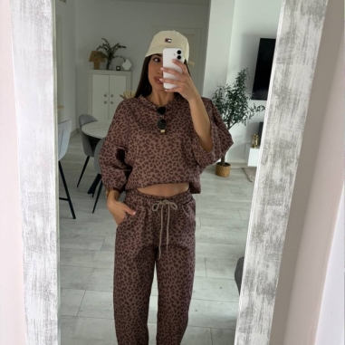 CONJUNTO ANIMAL PRINT CHOCO