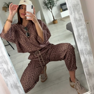 CONJUNTO ANIMAL PRINT CHOCO