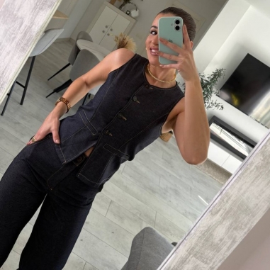 CONJUNTO DENIM CHALECO