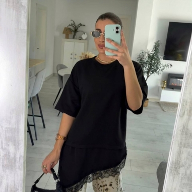 PREVENTA CAMISETA VESTIDO ENCAJE