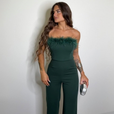 MONO PLUMAS VERDE BOTELLA