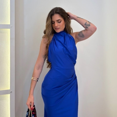 VESTIDO HALTER AZUL KLEIN