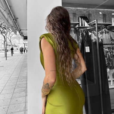 VESTIDO NUDO VERDE OLIVA