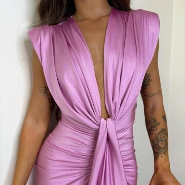 PREVENTA VESTIDO NUDO ROSA