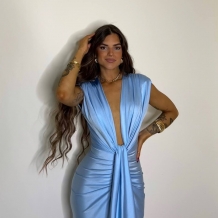 PREVENTA VESTIDO NUDO CELESTE 2