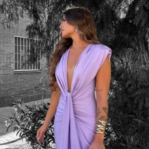 PREVENTA VESTIDO NUDO LILA