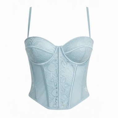 PREVENTA CORSET ENCAJE CELESTE