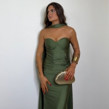 VESTIDO GARGANTILLA VERDE... 2