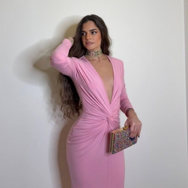 VESTIDO NUDO FRUNCIDO ROSITA