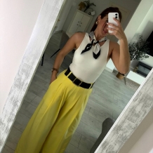 PANTALÓN PALAZZO AMARILLO 2