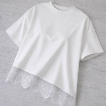 CAMISETA ASIMÉTRICA ENCAJE...