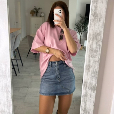 CAMISETA ASIMÉTRICA ENCAJE ROSITA