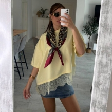 CAMISETA ASIMÉTRICA ENCAJE... 2