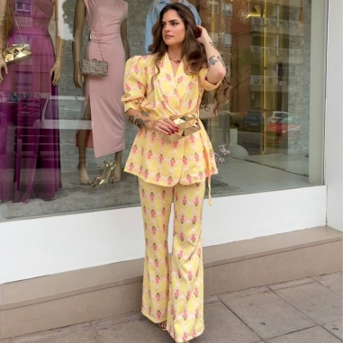 CONJUNTO ESTAMPADO AMARILLO