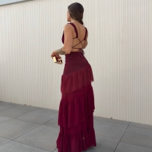 VESTIDO ESPALDA CRUZADA...