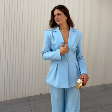 CONJUNTO TRAJE CELESTE