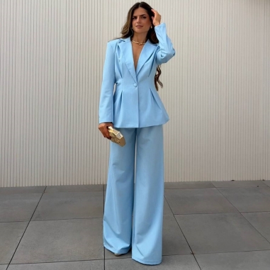 CONJUNTO TRAJE CELESTE