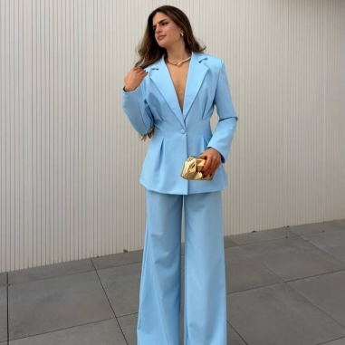 CONJUNTO TRAJE CELESTE