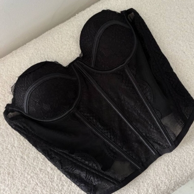 CORSET ENCAJE NEGRO