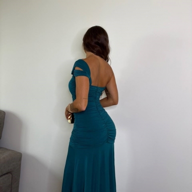 VESTIDO BELLA PETRÓLEO