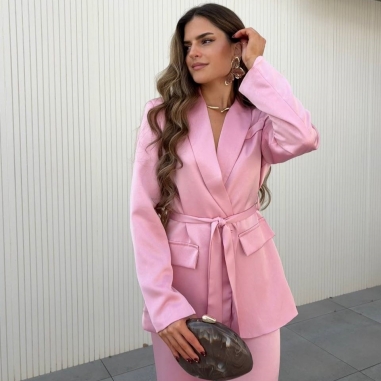 CONJUNTO TRAJE SATÉN ROSITA