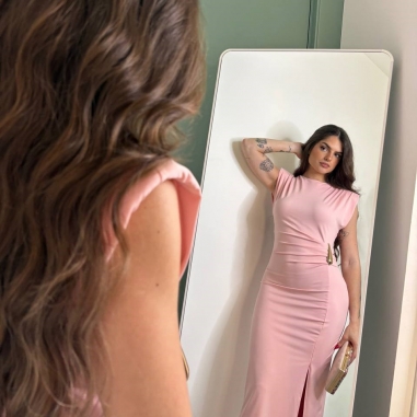 VESTIDO HOMBRERAS LÁGRIMA ROSITA