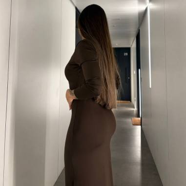 VESTIDO DOBLE LICRA CHOCO