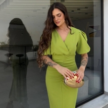 VESTIDO MANGA ABULLONADA...