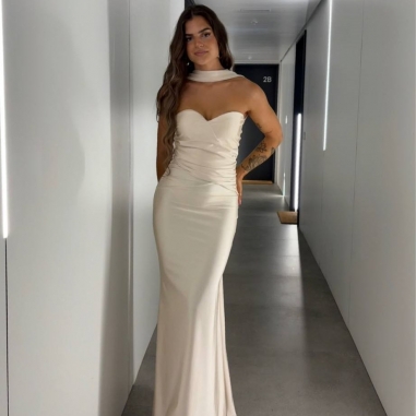 PREVENTA VESTIDO GARGANTILLA CHAMPÁN