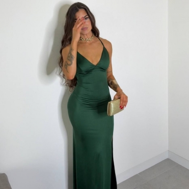 PREVENTA VESTIDO MARTINI VERDE BOTELLA