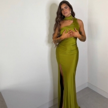 VESTIDO LAZADA VERDE OLIVA 2