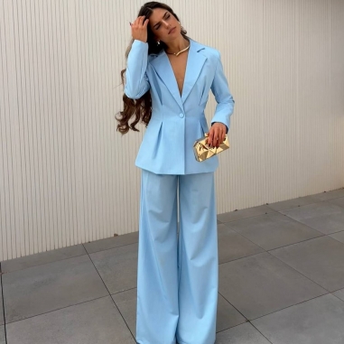 CONJUNTO TRAJE CELESTE