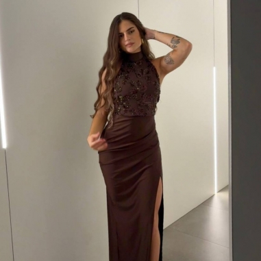 PREVENTA VESTIDO HALTER LENTEJUELAS...