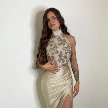 PREVENTA VESTIDO HALTER LENTEJUELAS...