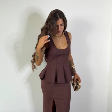 PREVENTA TOP VOLANTE CHOCO