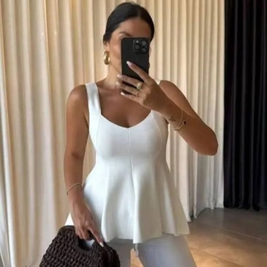 PREVENTA TOP VOLANTE BLANCO