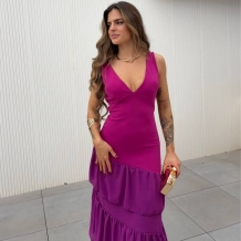 VESTIDO ESPALDA CRUZADA...