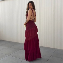 VESTIDO ESPALDA CRUZADA...