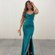 VESTIDO GALA PETRÓLEO
