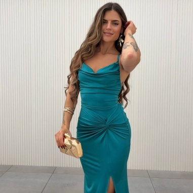 VESTIDO GALA PETRÓLEO