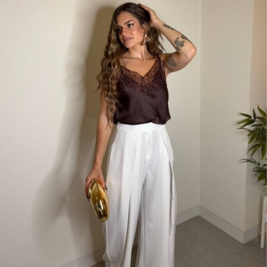 PANTALÓN TRAJE FLUÍDO BLANCO