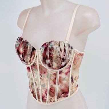 CORSET TUL ESTAMPADO