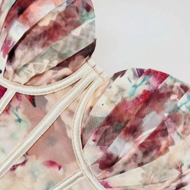 CORSET TUL ESTAMPADO
