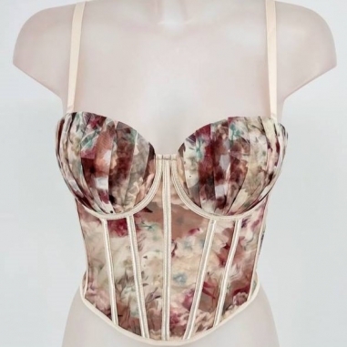 CORSET TUL ESTAMPADO
